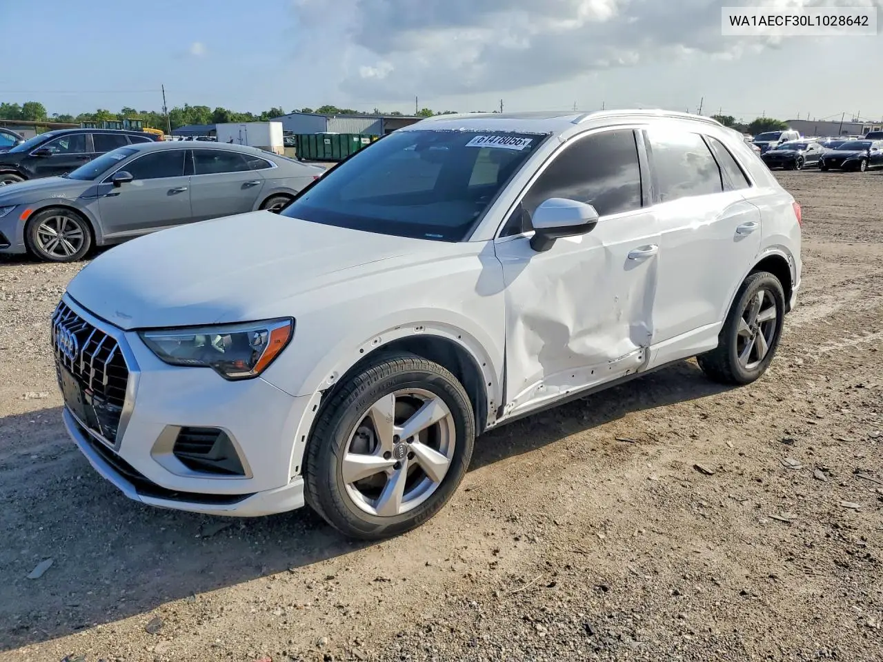 2020 Audi Q3 Premium VIN: WA1AECF30L1028642 Lot: 61478056