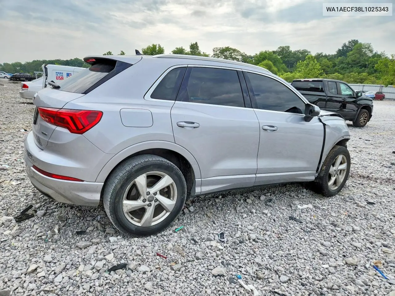 2020 Audi Q3 Premium VIN: WA1AECF38L1025343 Lot: 61517176