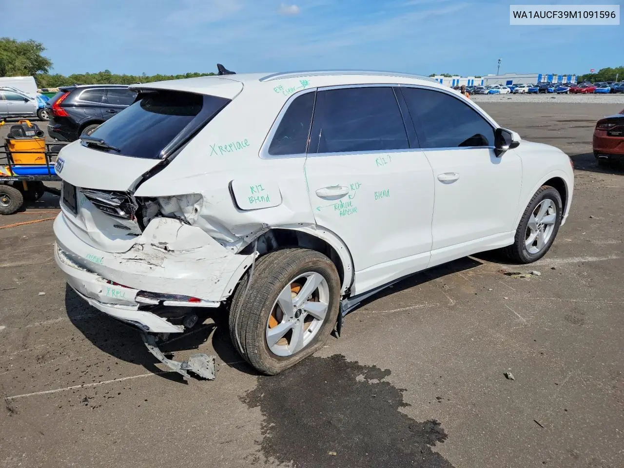 2021 Audi Q3 Premium 40 VIN: WA1AUCF39M1091596 Lot: 55896286