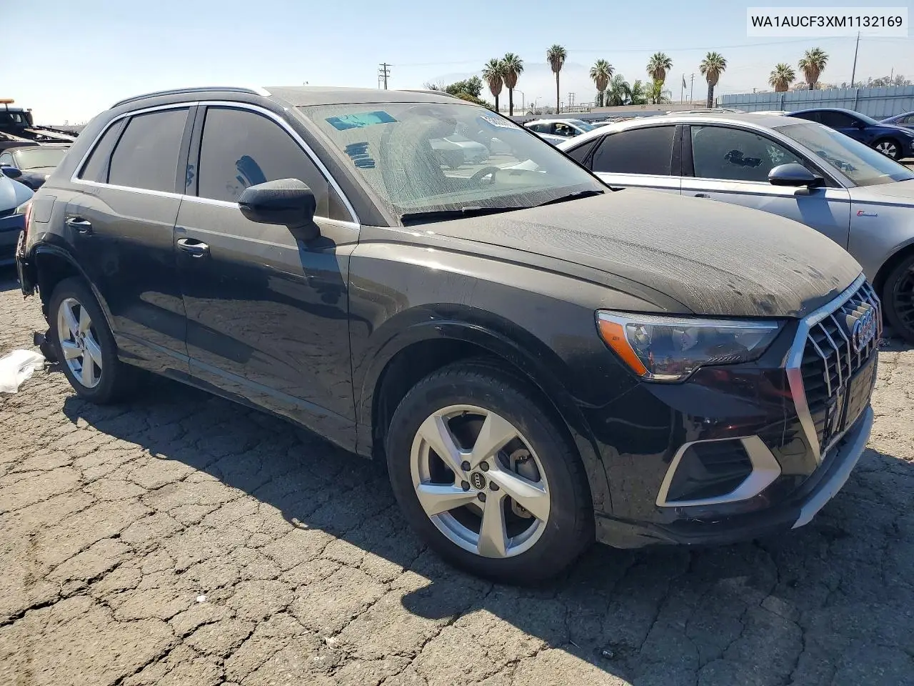2021 Audi Q3 Premium 40 VIN: WA1AUCF3XM1132169 Lot: 58037806