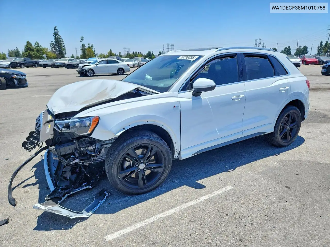 2021 Audi Q3 Premium S Line 45 VIN: WA1DECF38M1010758 Lot: 58316836