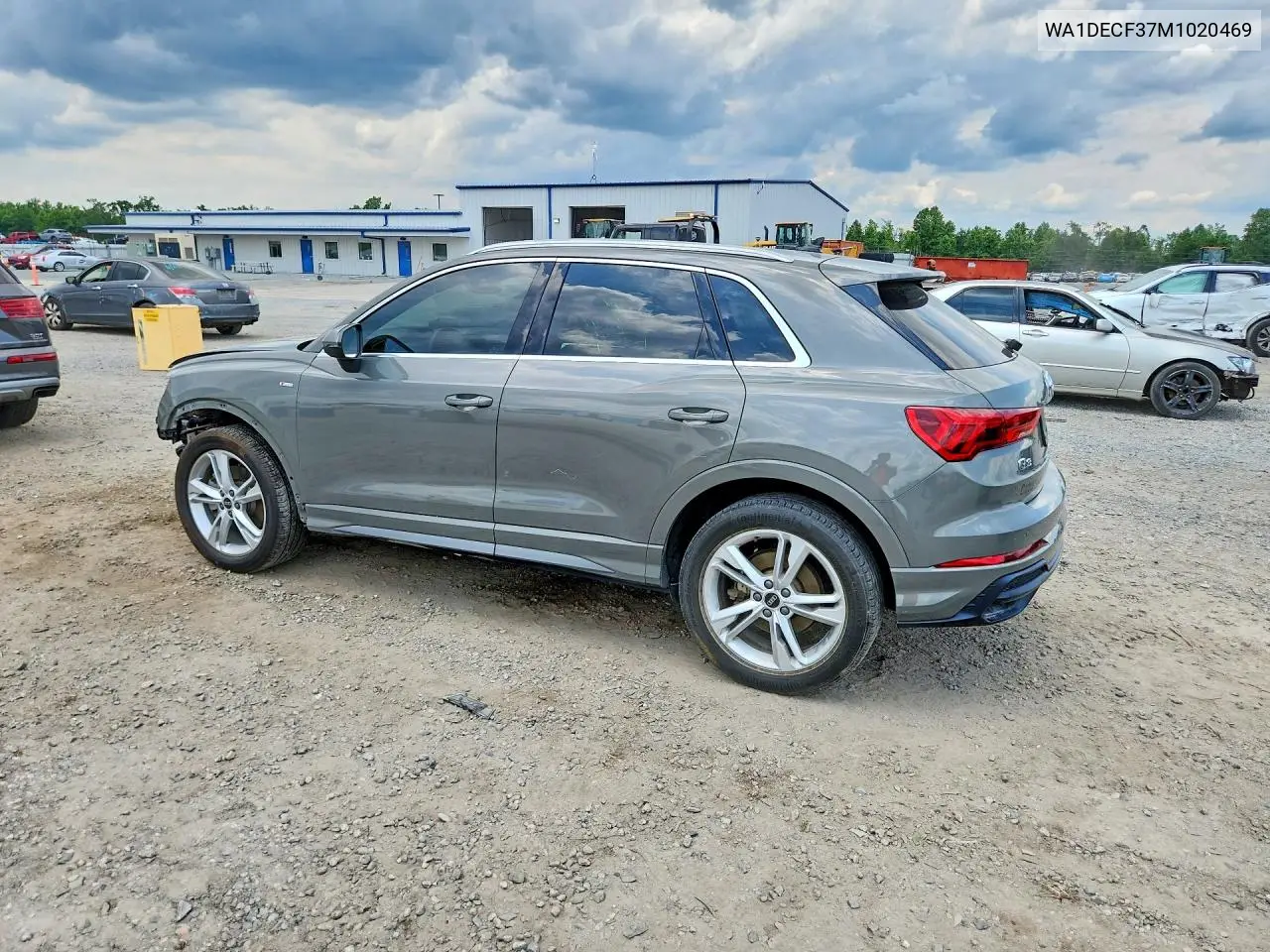 2021 Audi Q3 Premium S Line 45 VIN: WA1DECF37M1020469 Lot: 58750676