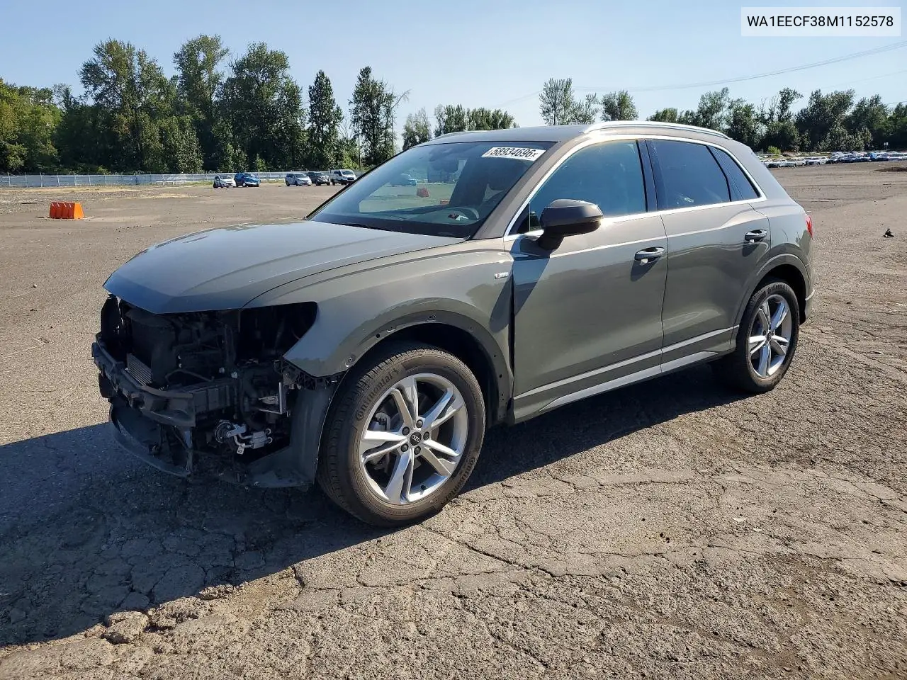 2021 Audi Q3 Premium Plus S Line 45 VIN: WA1EECF38M1152578 Lot: 58934696