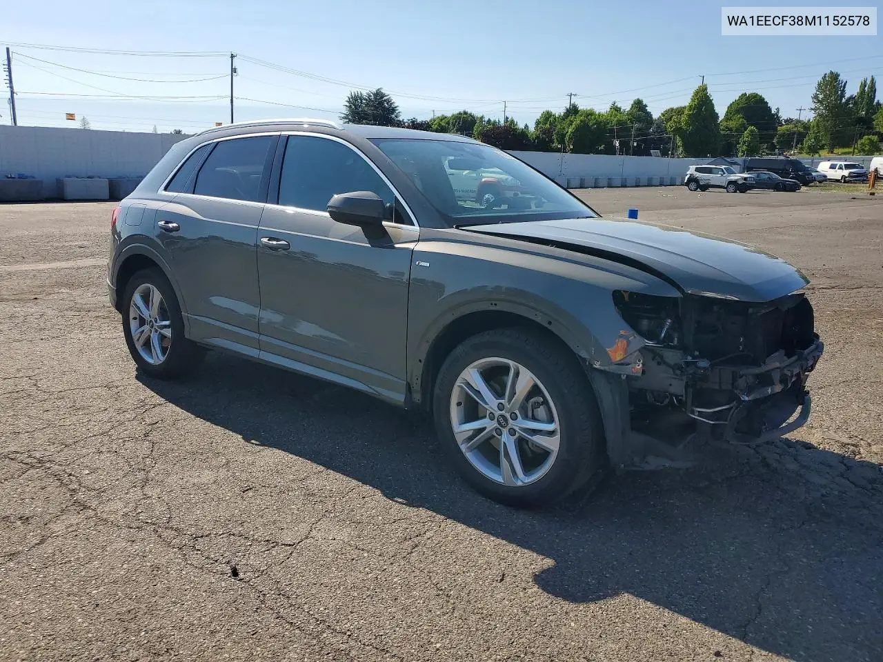 2021 Audi Q3 Premium Plus S Line 45 VIN: WA1EECF38M1152578 Lot: 58934696