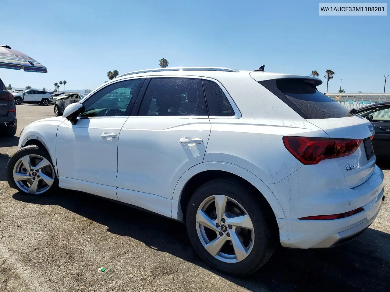 2021 Audi Q3 Premium 40 VIN: WA1AUCF33M1108201 Lot: 59396896