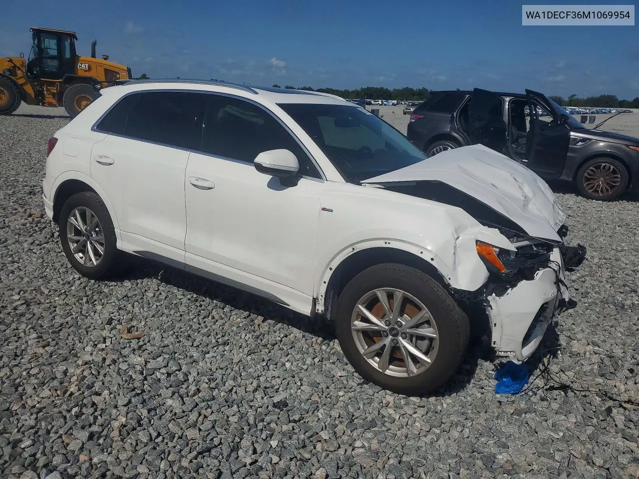 2021 Audi Q3 Premium S Line 45 VIN: WA1DECF36M1069954 Lot: 59732946