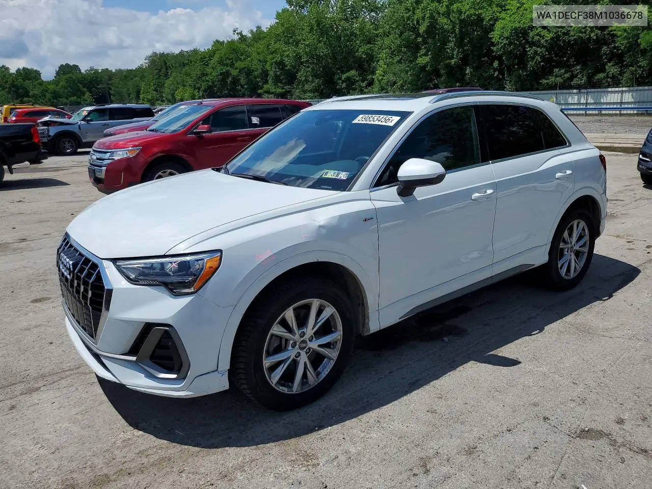 2021 Audi Q3 Premium S Line 45 VIN: WA1DECF38M1036678 Lot: 59853456