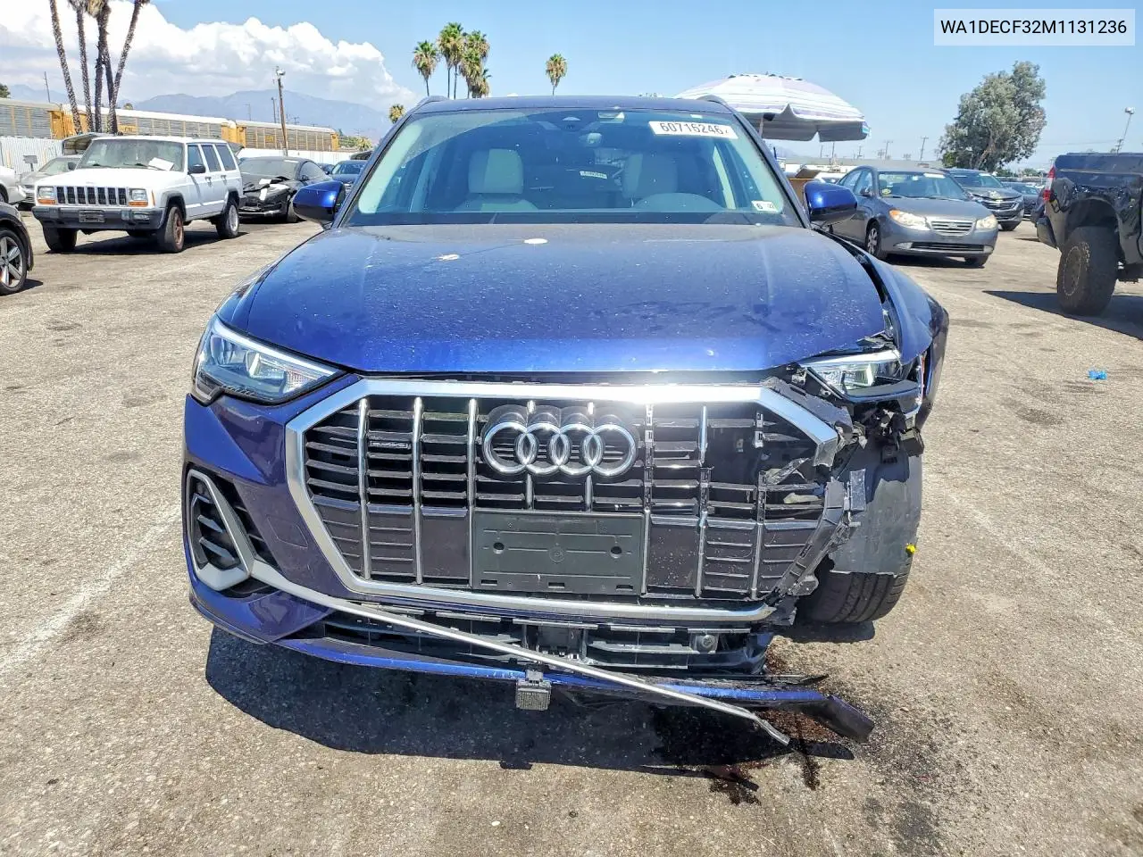 2021 Audi Q3 Premium S Line 45 VIN: WA1DECF32M1131236 Lot: 60716246