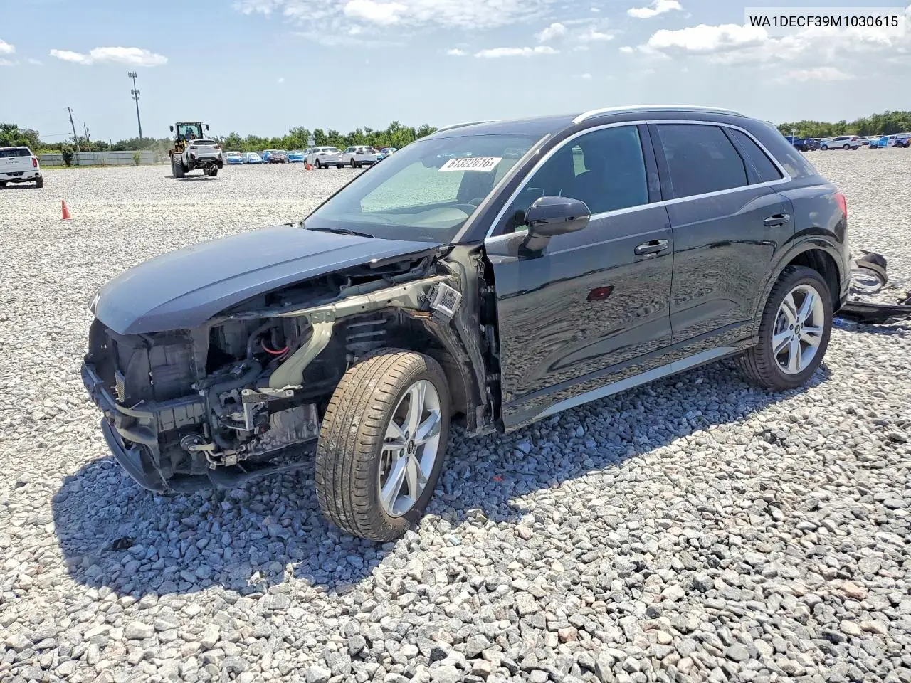 2021 Audi Q3 Premium S Line 45 VIN: WA1DECF39M1030615 Lot: 61322616