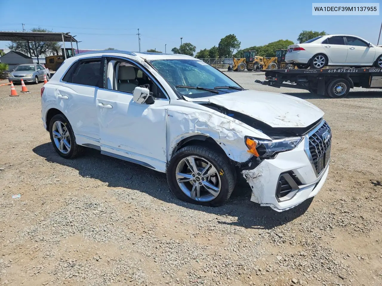 2021 Audi Q3 Premium S Line 45 VIN: WA1DECF39M1137955 Lot: 61400856