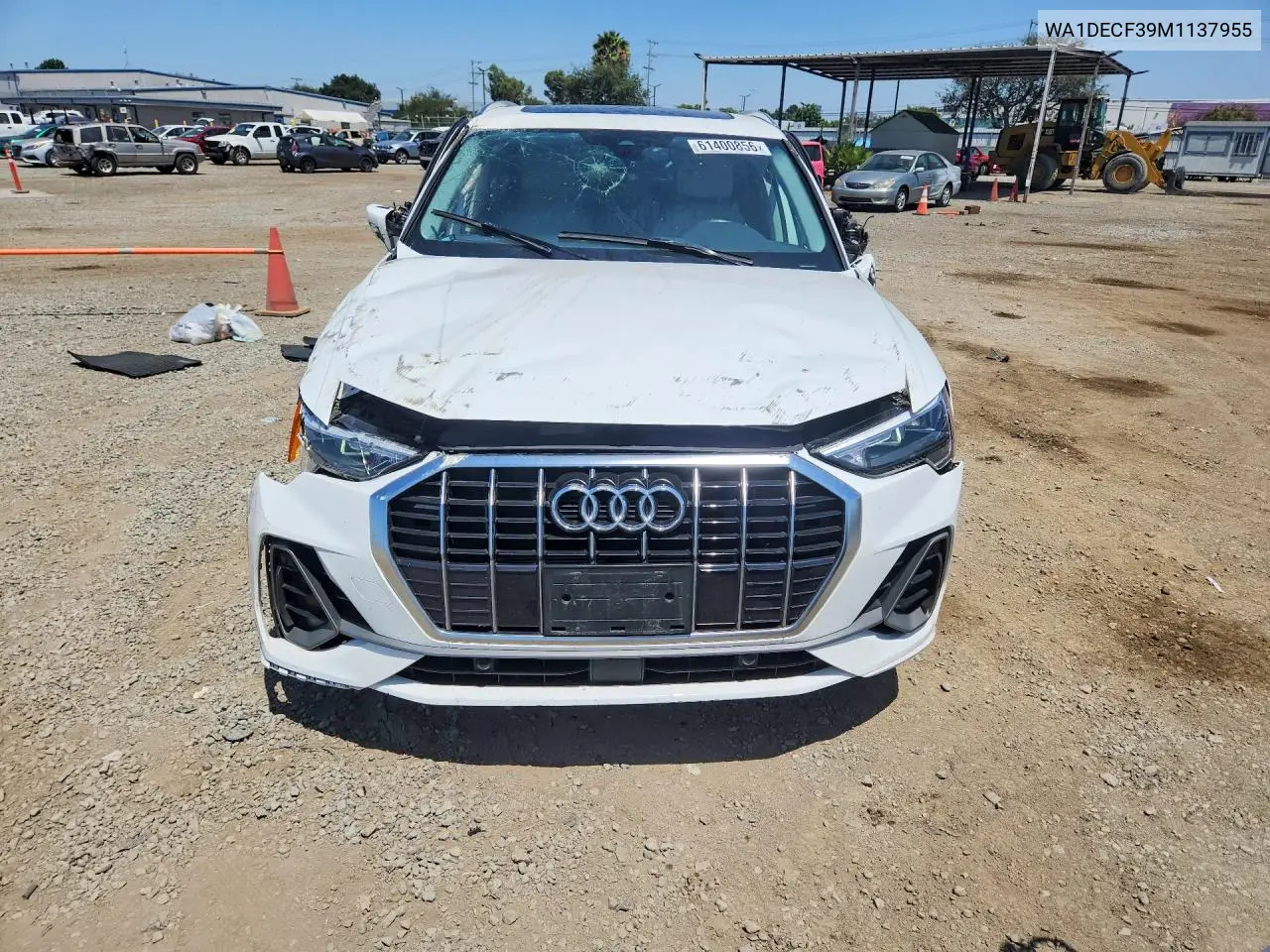 2021 Audi Q3 Premium S Line 45 VIN: WA1DECF39M1137955 Lot: 61400856