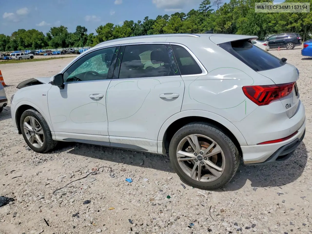 2021 Audi Q3 Premium Plus S Line 45 VIN: WA1EECF34M1157194 Lot: 61534586