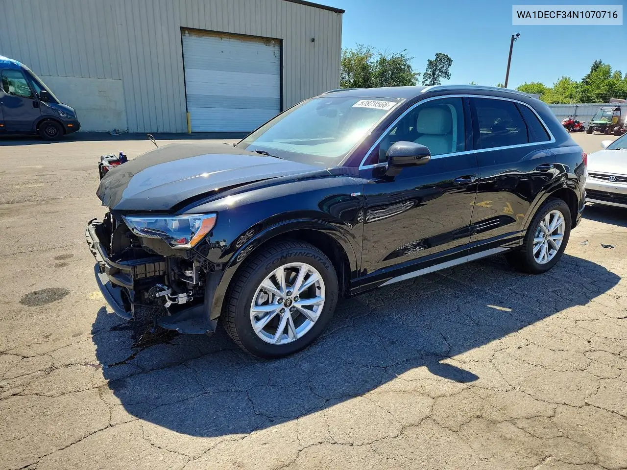 2022 Audi Q3 Premium S Line 45 VIN: WA1DECF34N1070716 Lot: 57879566
