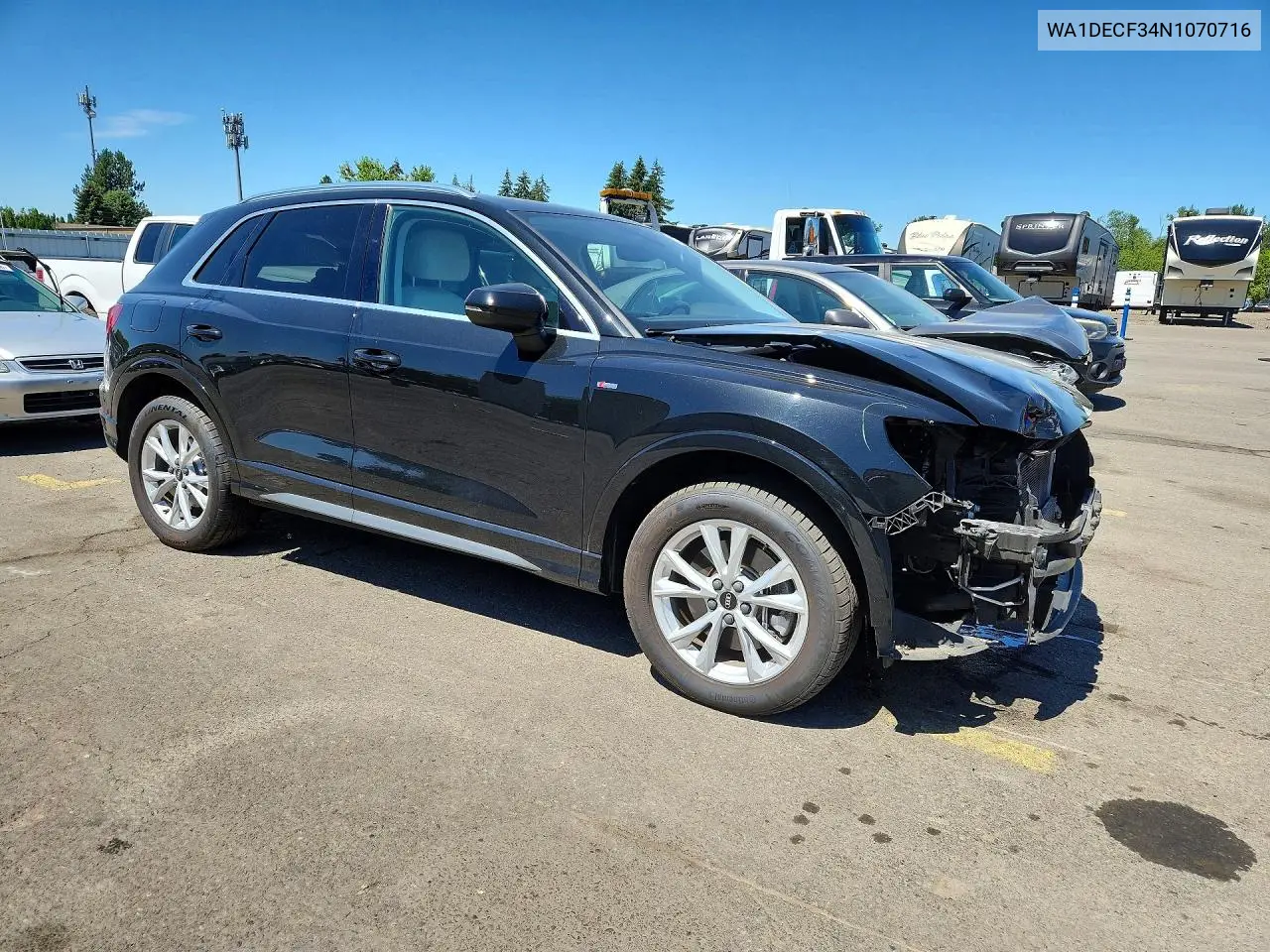 2022 Audi Q3 Premium S Line 45 VIN: WA1DECF34N1070716 Lot: 57879566