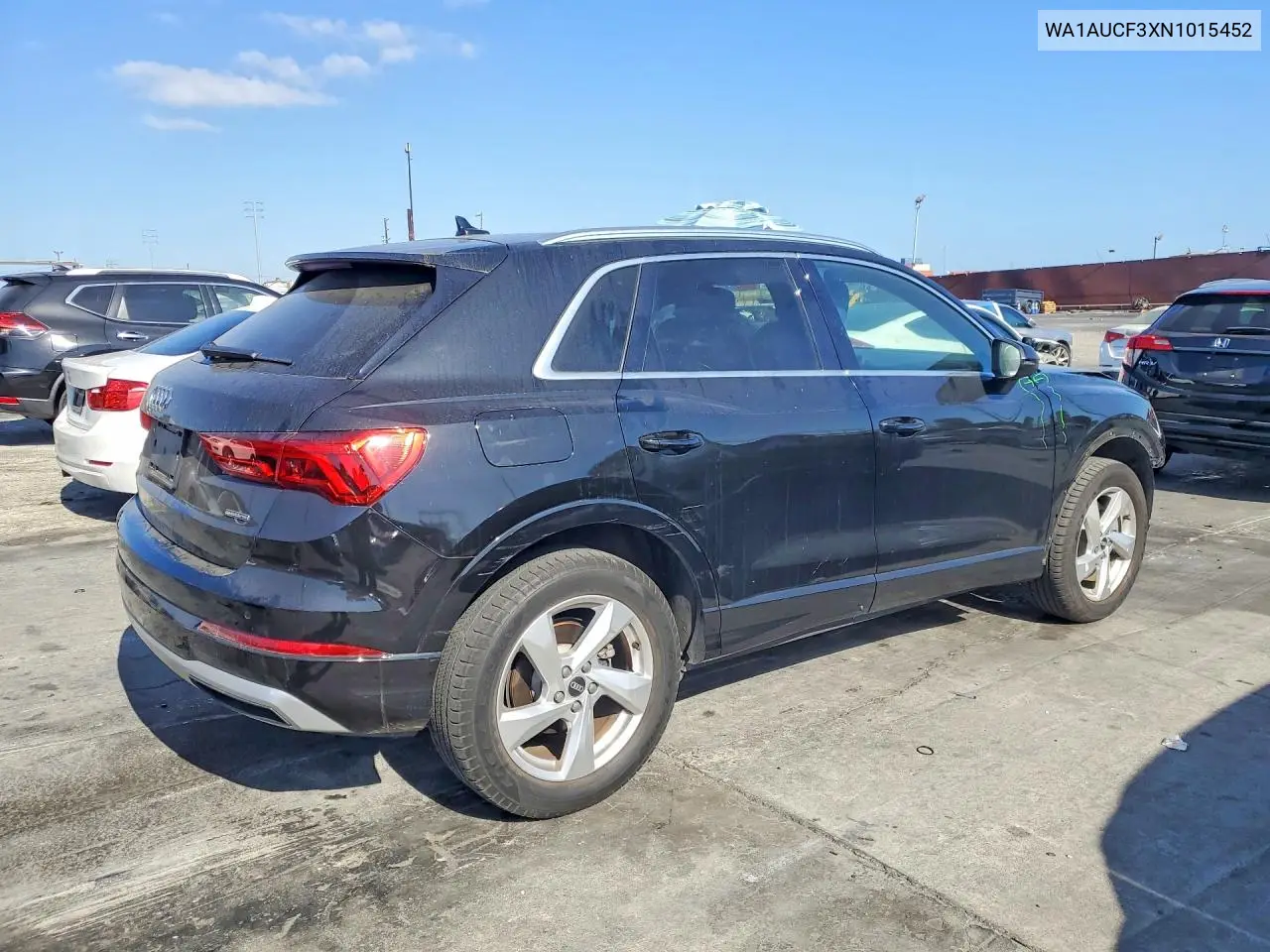2022 Audi Q3 Premium 40 VIN: WA1AUCF3XN1015452 Lot: 59615946