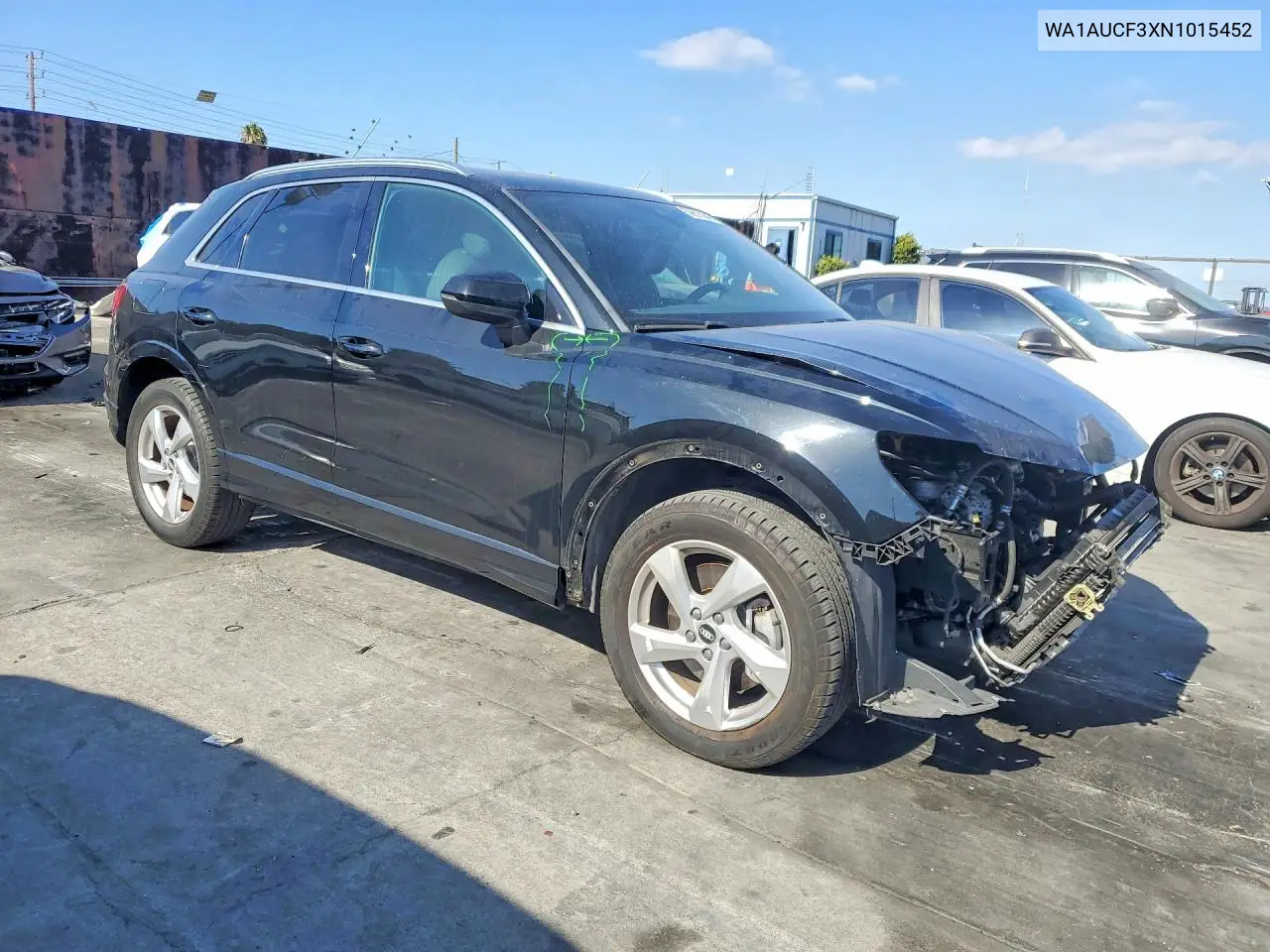2022 Audi Q3 Premium 40 VIN: WA1AUCF3XN1015452 Lot: 59615946
