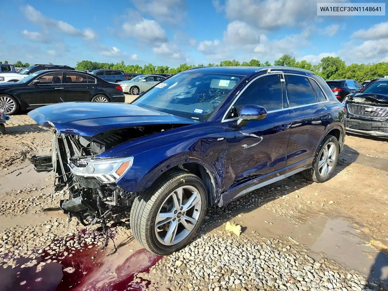 2022 Audi Q3 Premium Plus S Line 45 VIN: WA1EECF30N1148641 Lot: 59885086