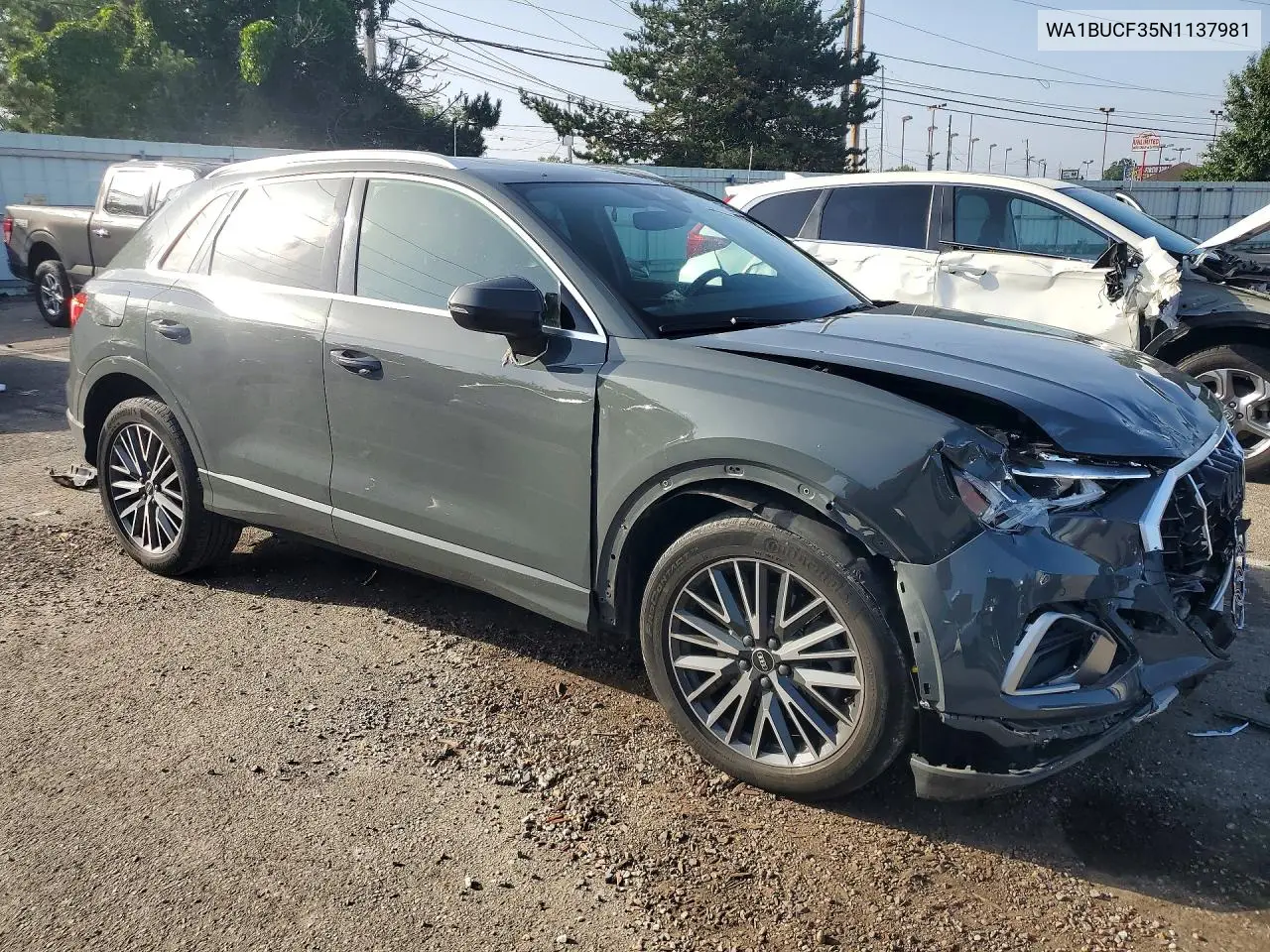 2022 Audi Q3 Premium Plus 40 VIN: WA1BUCF35N1137981 Lot: 85995005