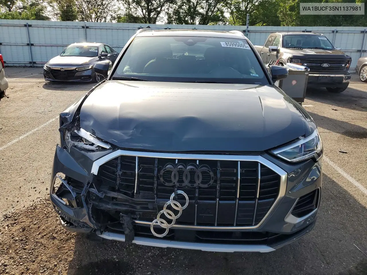 2022 Audi Q3 Premium Plus 40 VIN: WA1BUCF35N1137981 Lot: 85995005