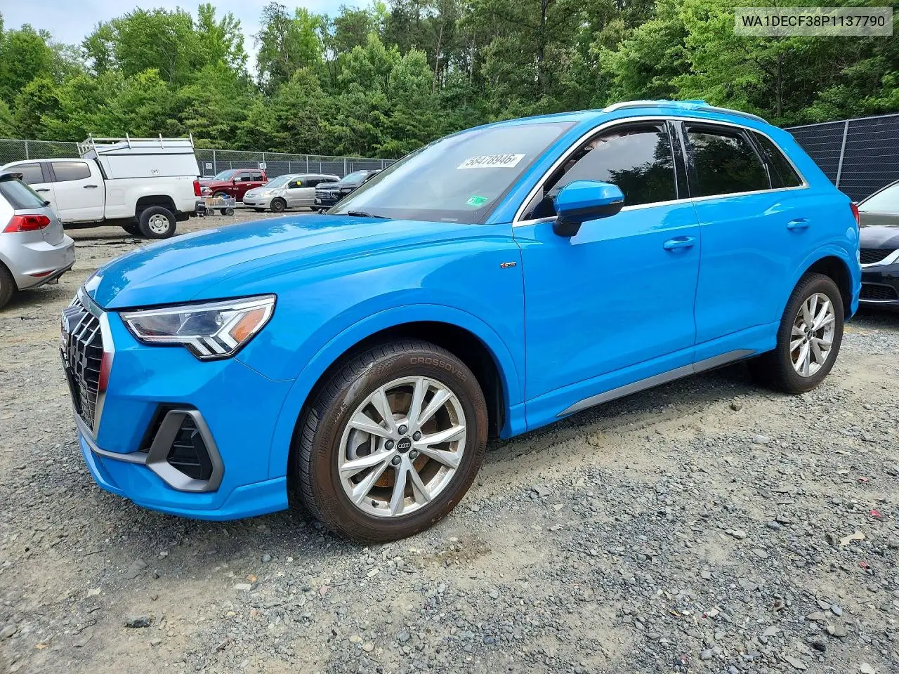 2023 Audi Q3 Premium S Line 45 VIN: WA1DECF38P1137790 Lot: 58478946
