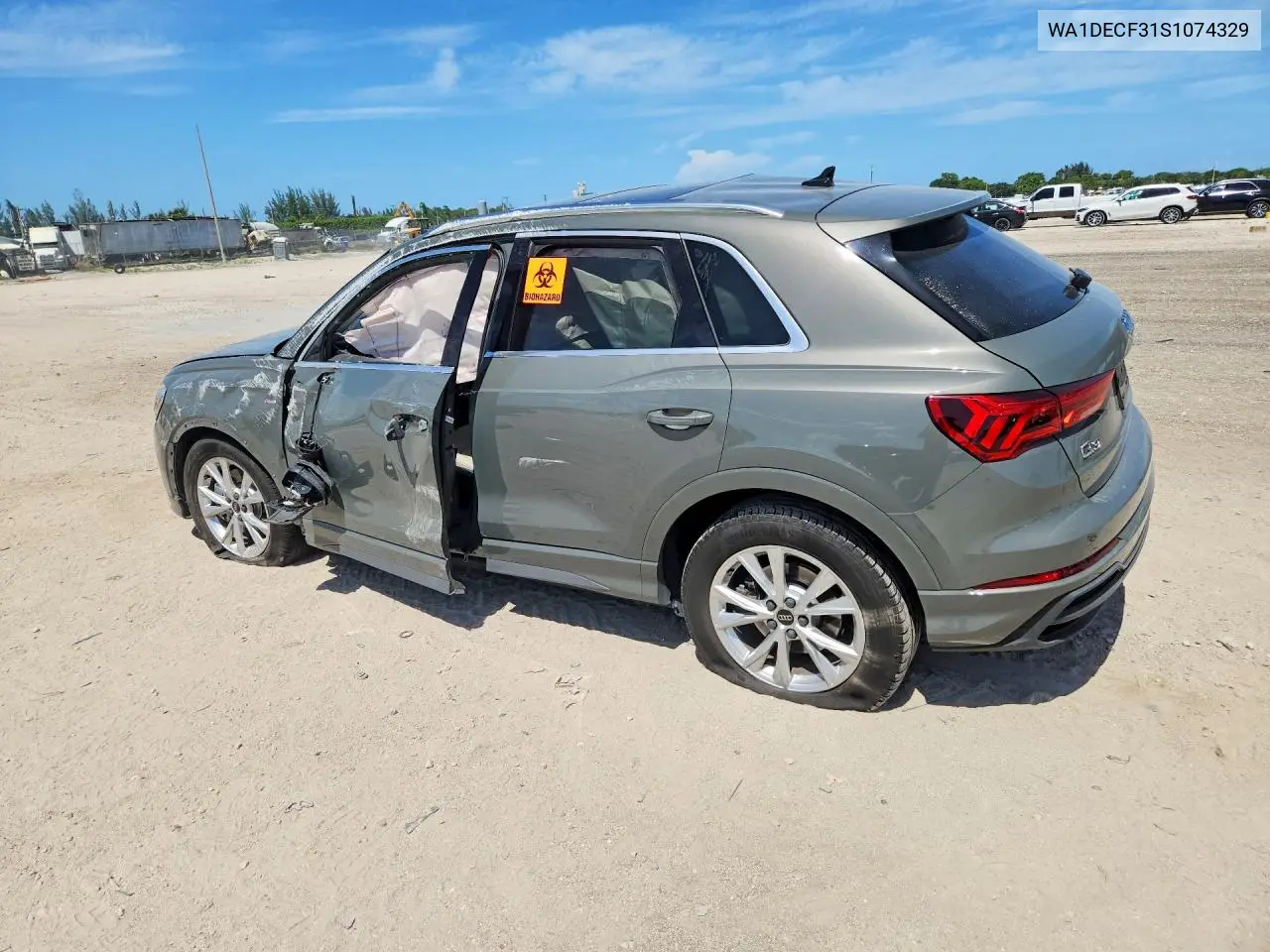 2025 Audi Q3 Premium S Line 45 VIN: WA1DECF31S1074329 Lot: 62062896