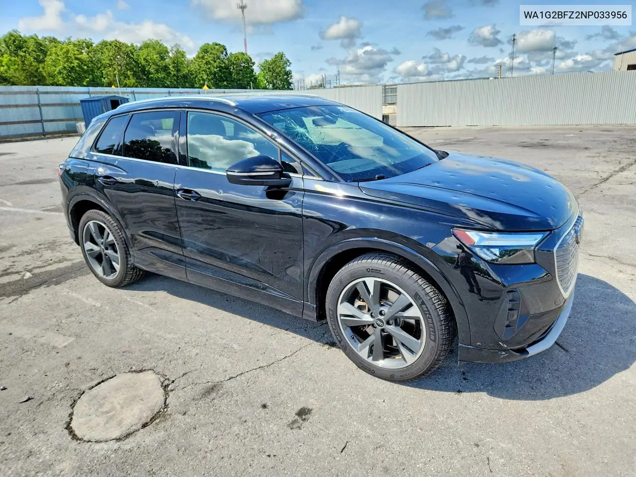 2022 Audi Q4 E-Tron Premium VIN: WA1G2BFZ2NP033956 Lot: 54653026