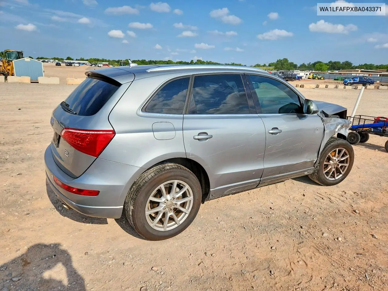 2011 Audi Q5 Premium Plus VIN: WA1LFAFPXBA043371 Lot: 61052706