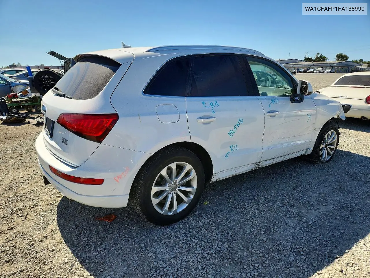 2015 Audi Q5 Premium VIN: WA1CFAFP1FA138990 Lot: 60946216