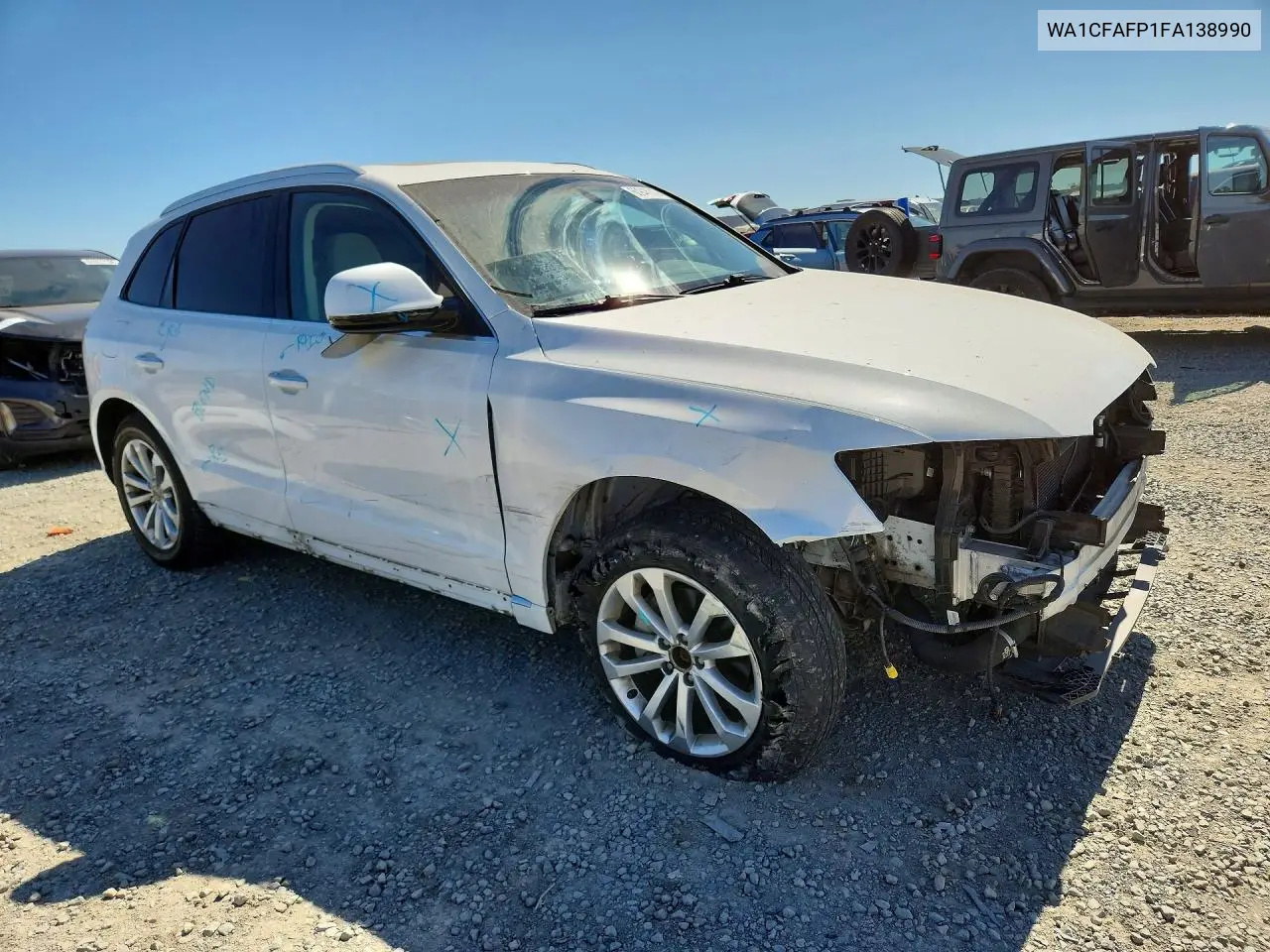 2015 Audi Q5 Premium VIN: WA1CFAFP1FA138990 Lot: 60946216