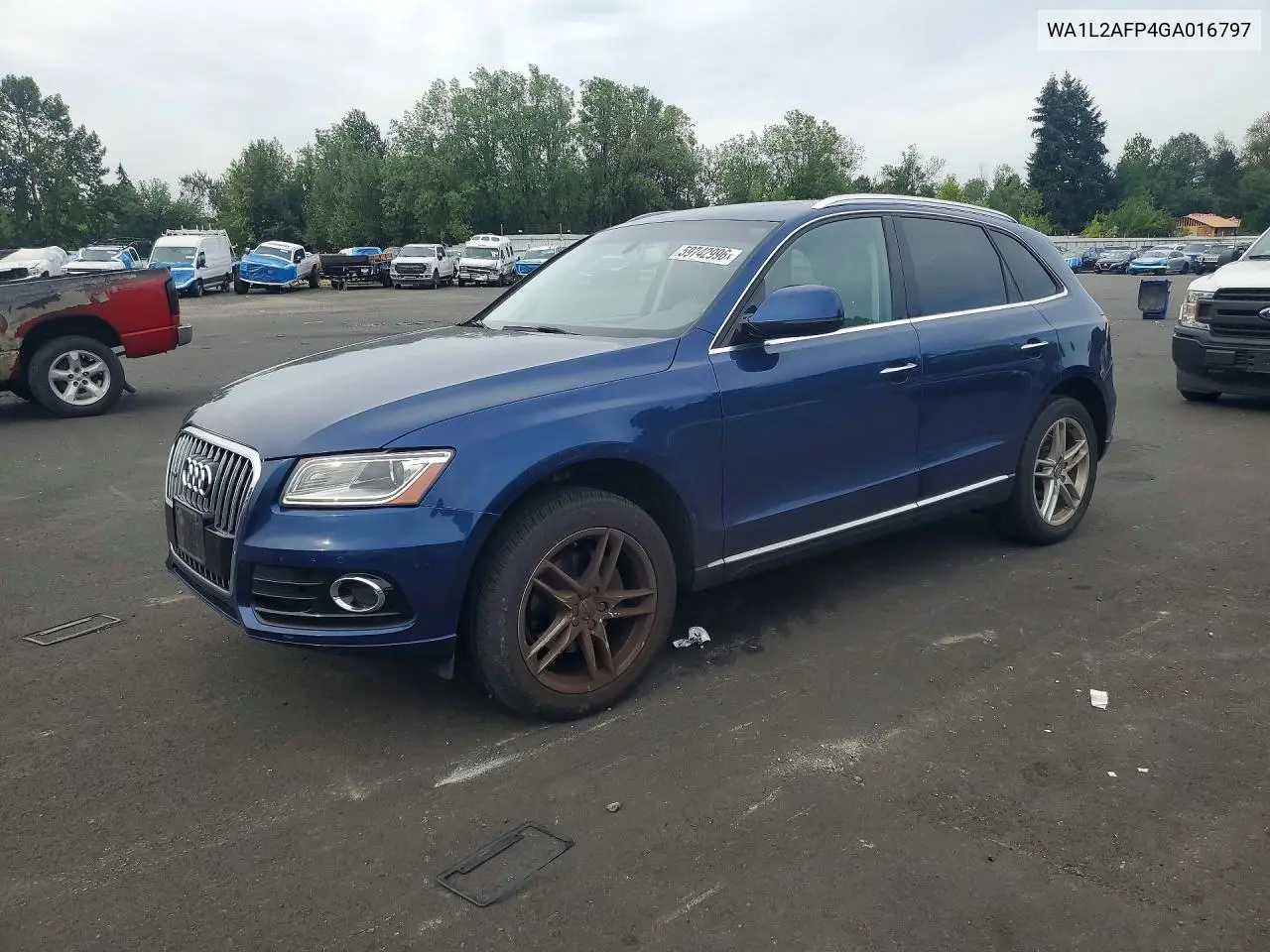 2016 Audi Q5 Premium Plus VIN: WA1L2AFP4GA016797 Lot: 59742996