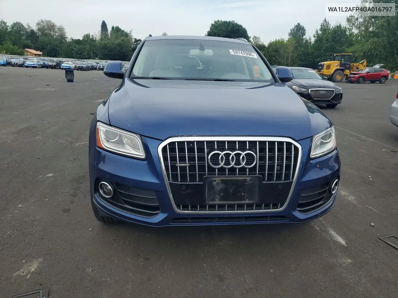 2016 Audi Q5 Premium Plus VIN: WA1L2AFP4GA016797 Lot: 59742996