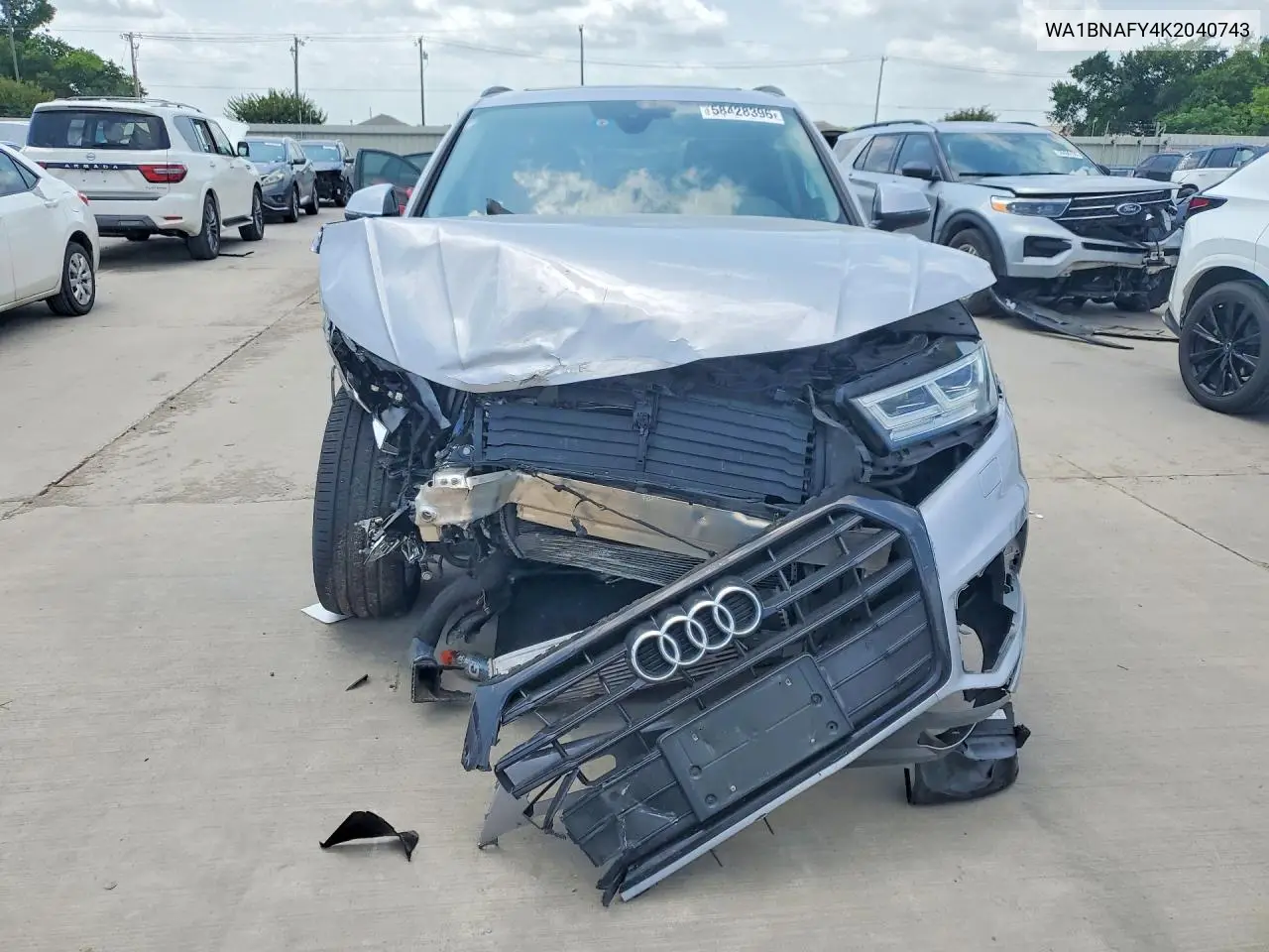 2019 Audi Q5 Premium Plus VIN: WA1BNAFY4K2040743 Lot: 58428396