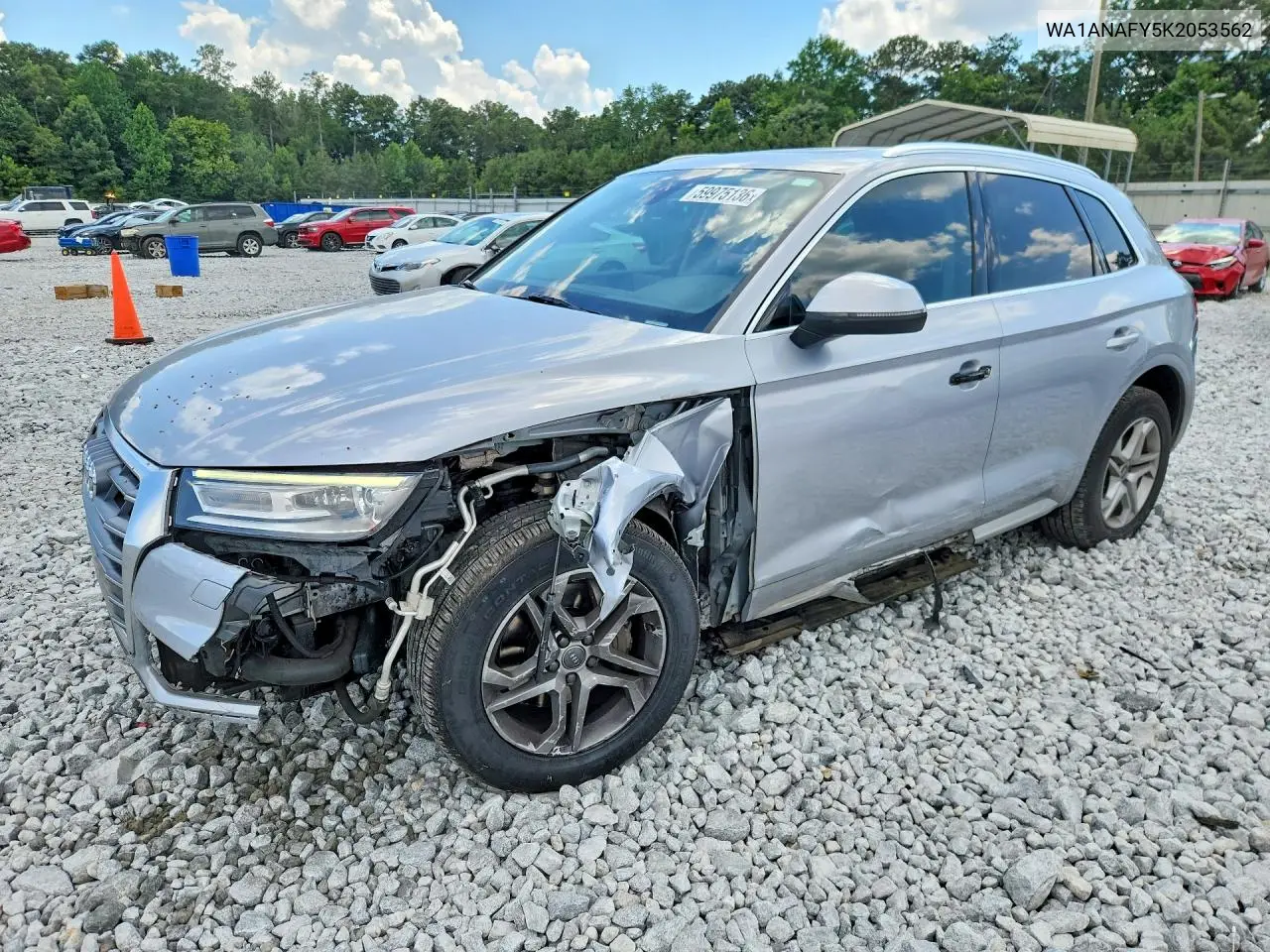 2019 Audi Q5 Premium VIN: WA1ANAFY5K2053562 Lot: 59975136