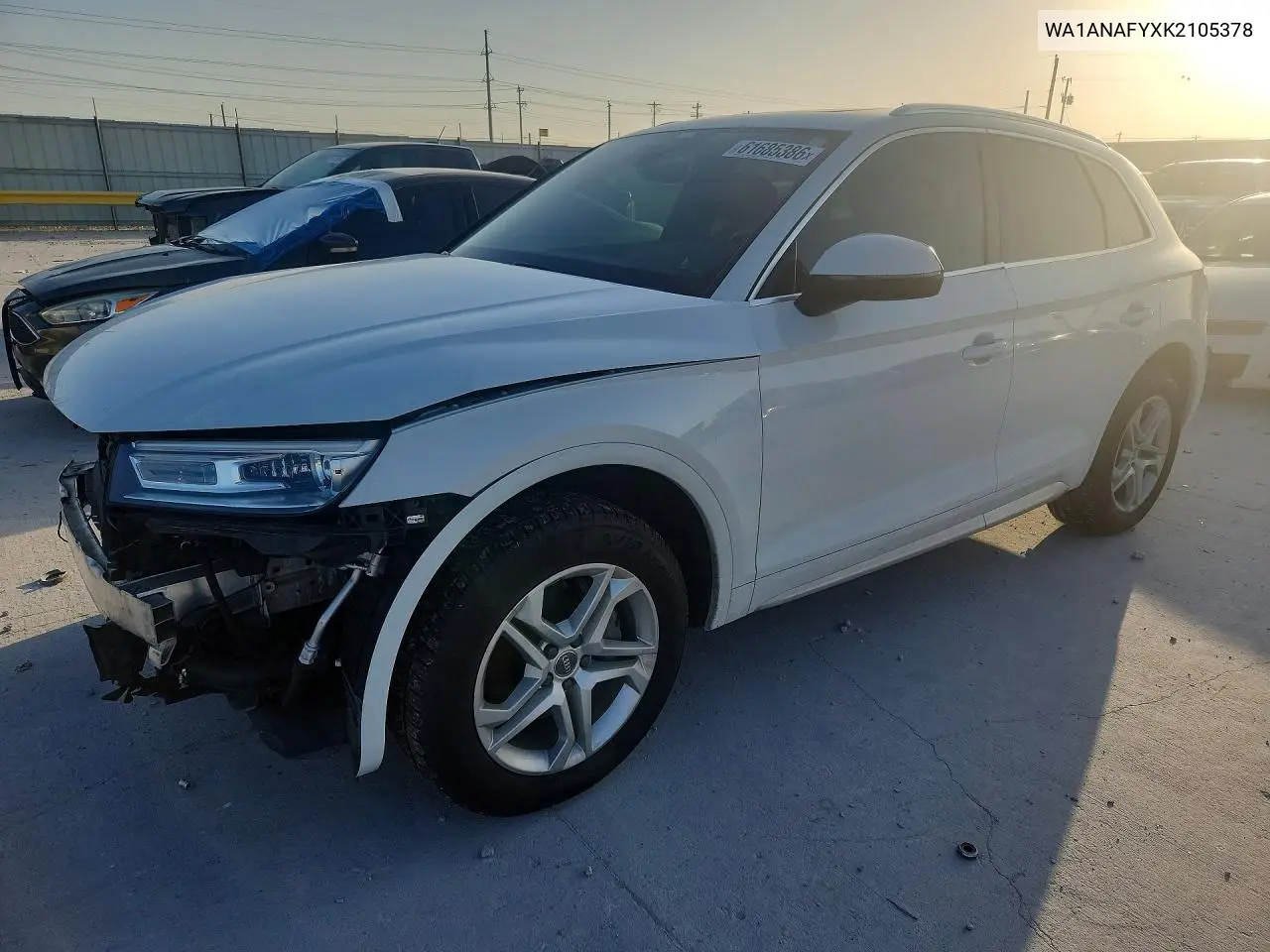 2019 Audi Q5 Premium VIN: WA1ANAFYXK2105378 Lot: 61685386