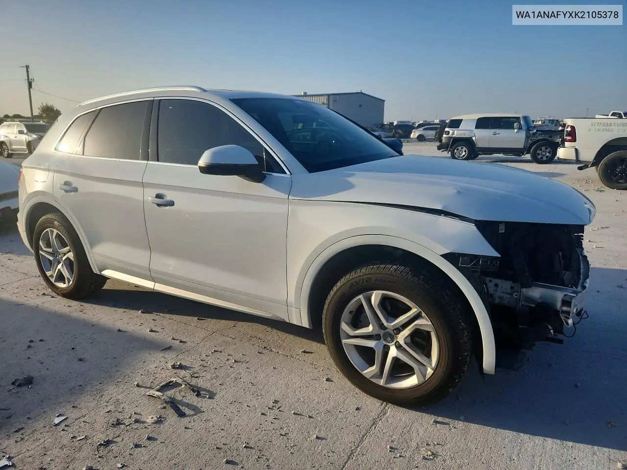 2019 Audi Q5 Premium VIN: WA1ANAFYXK2105378 Lot: 61685386