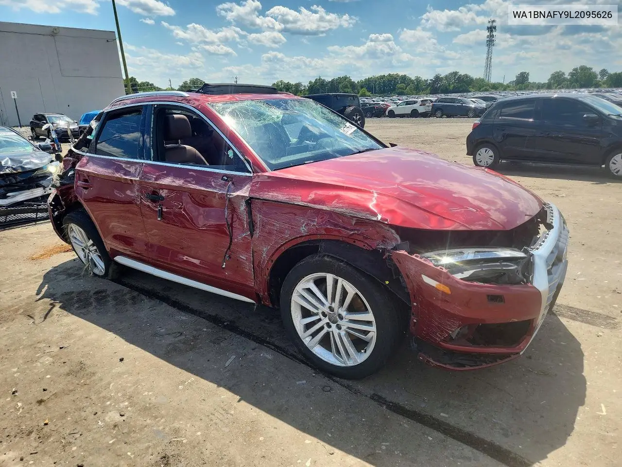 2020 Audi Q5 Premium Plus VIN: WA1BNAFY9L2095626 Lot: 58798176