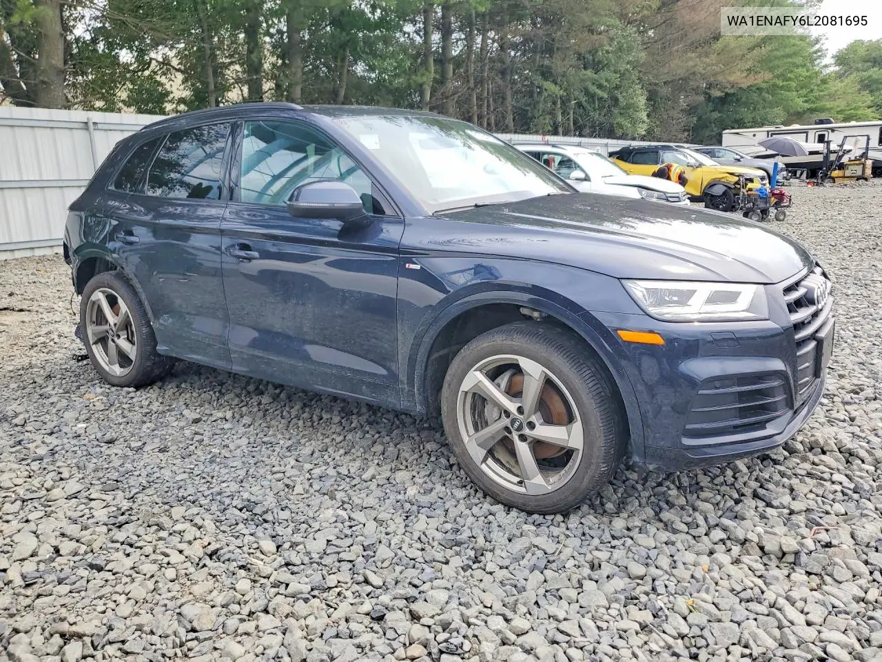2020 Audi Q5 Titanium Premium Plus VIN: WA1ENAFY6L2081695 Lot: 61784226