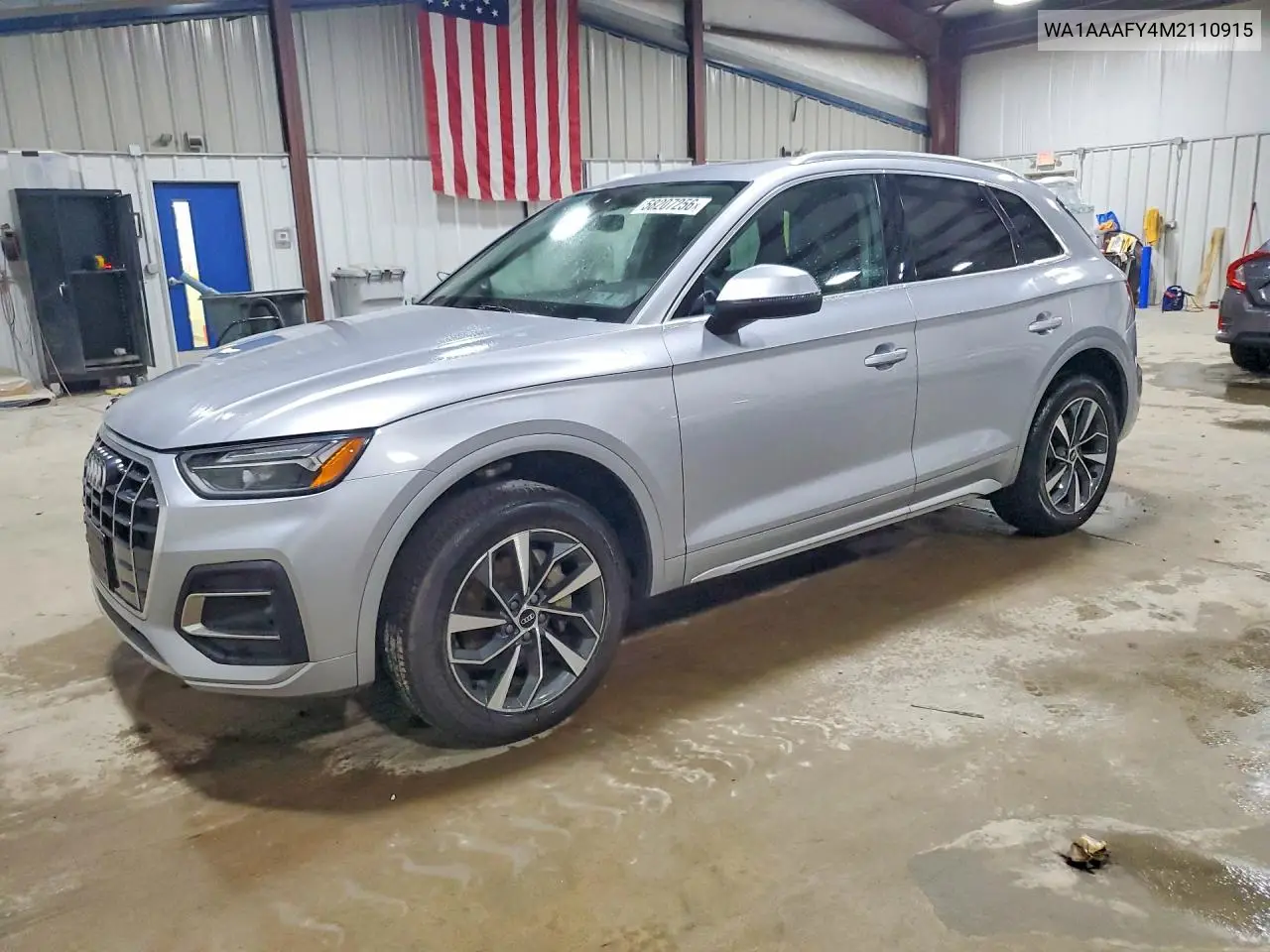 2021 Audi Q5 Premium VIN: WA1AAAFY4M2110915 Lot: 58207256