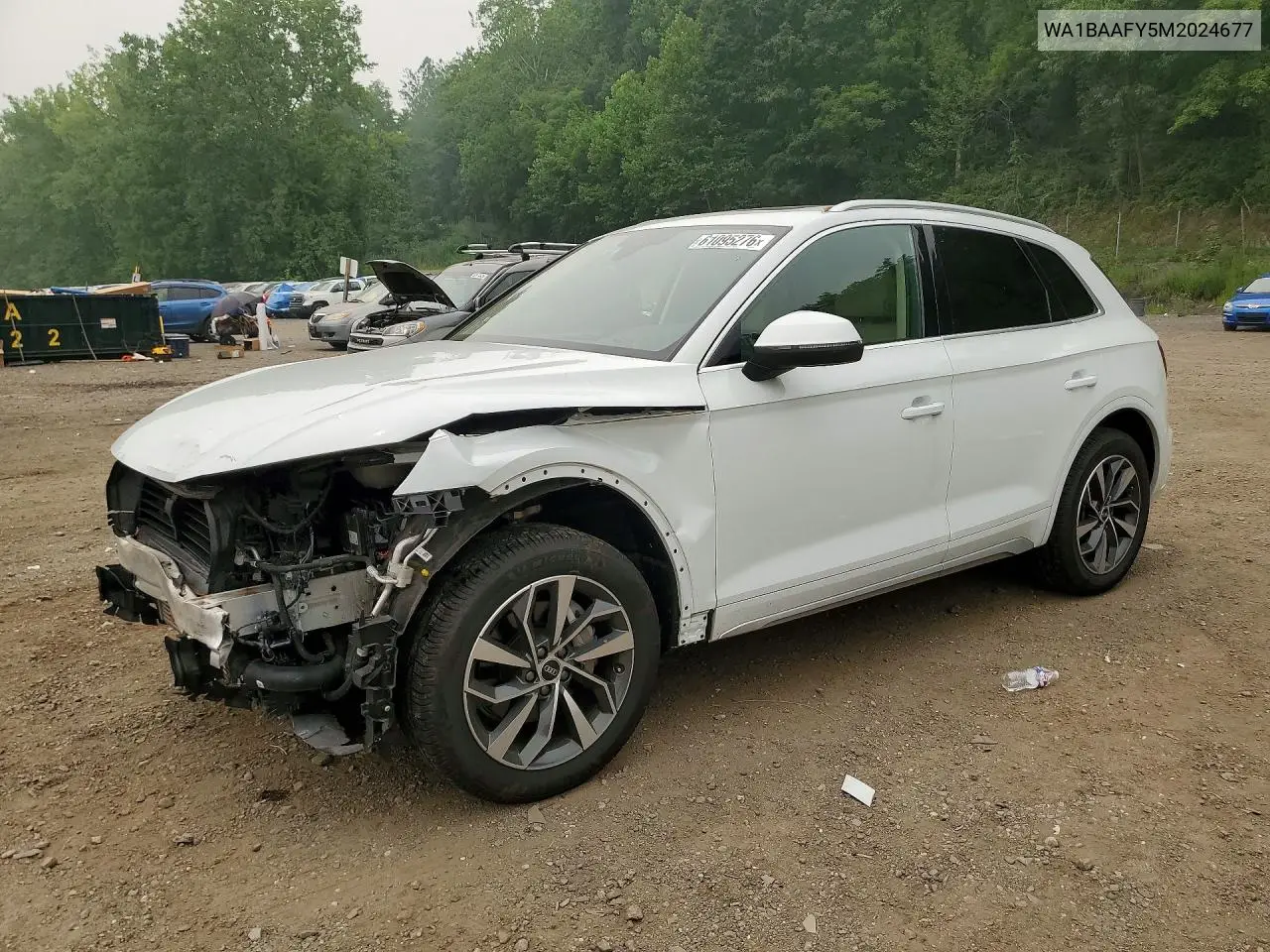 2021 Audi Q5 Premium Plus VIN: WA1BAAFY5M2024677 Lot: 61095276