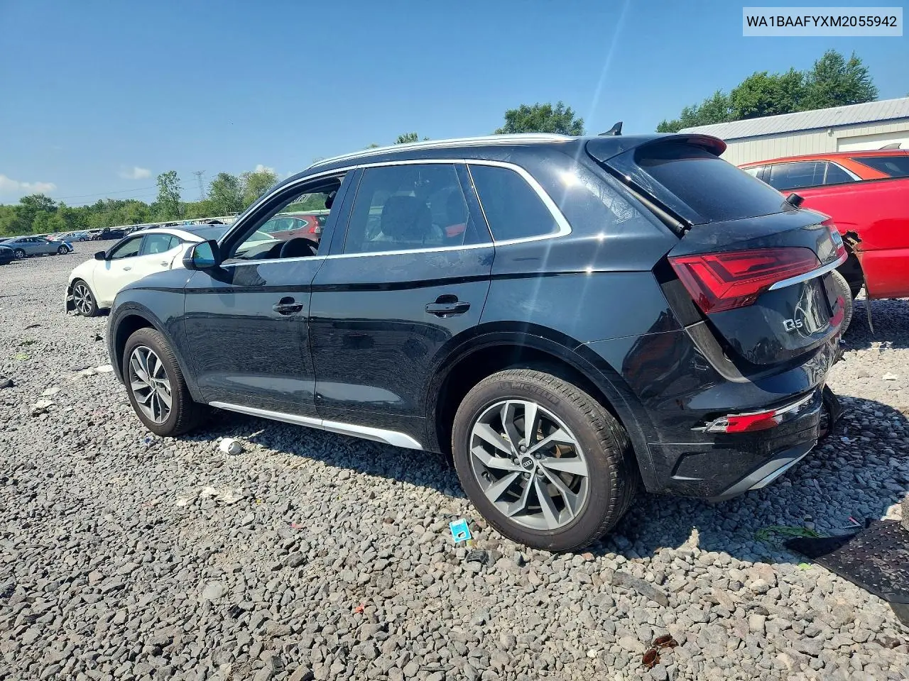 2021 Audi Q5 Premium Plus VIN: WA1BAAFYXM2055942 Lot: 61601426
