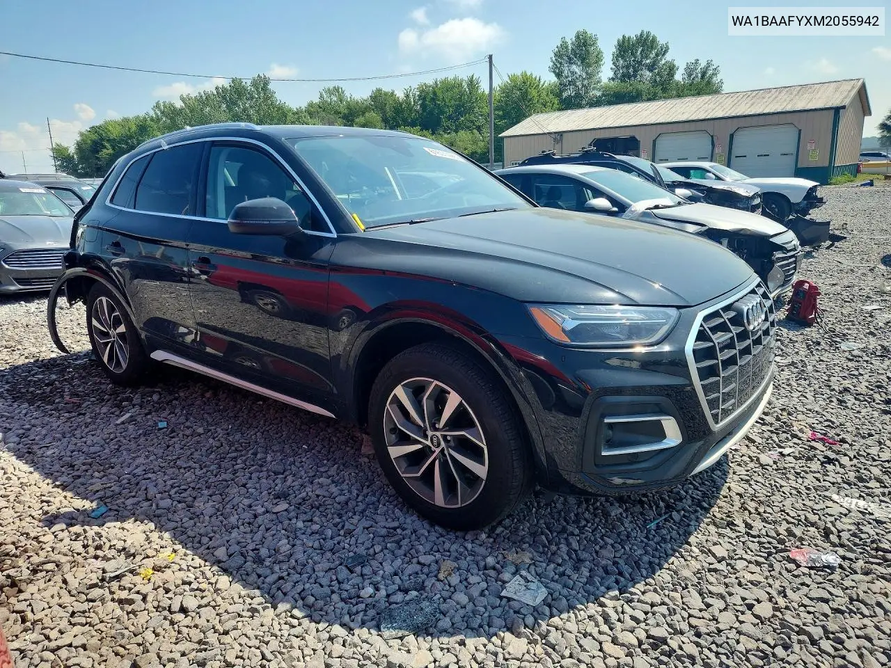 2021 Audi Q5 Premium Plus VIN: WA1BAAFYXM2055942 Lot: 61601426