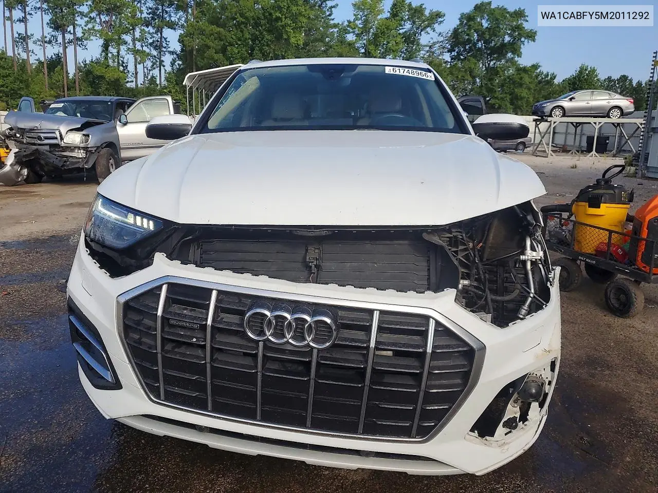 2021 Audi Q5 Prestige VIN: WA1CABFY5M2011292 Lot: 61748966