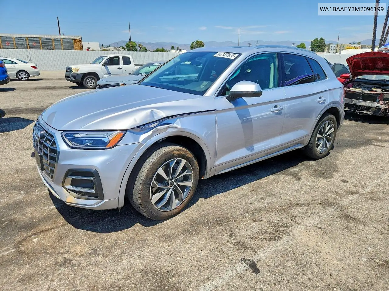 2021 Audi Q5 Premium Plus VIN: WA1BAAFY3M2096199 Lot: 62157976