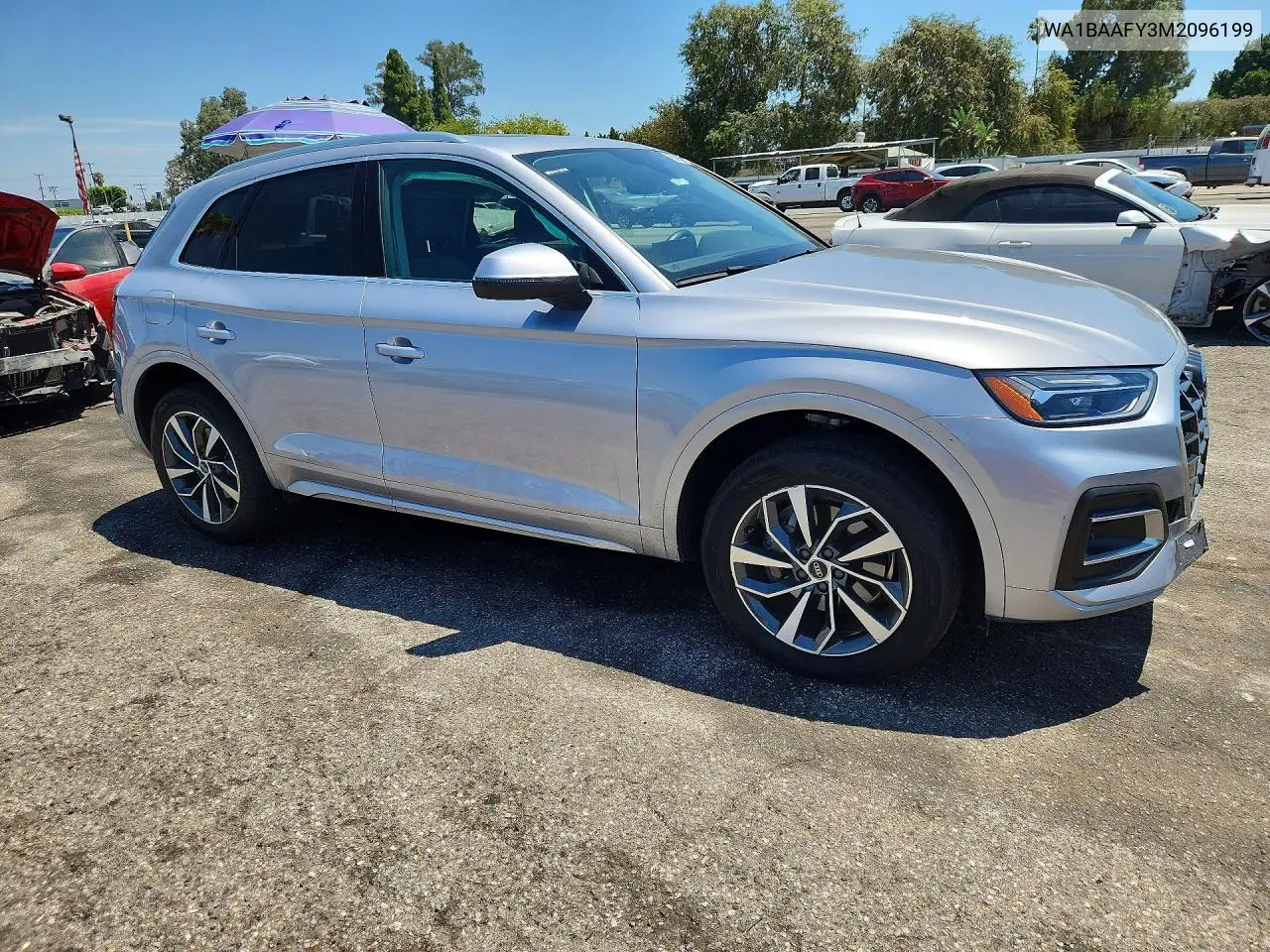 2021 Audi Q5 Premium Plus VIN: WA1BAAFY3M2096199 Lot: 62157976