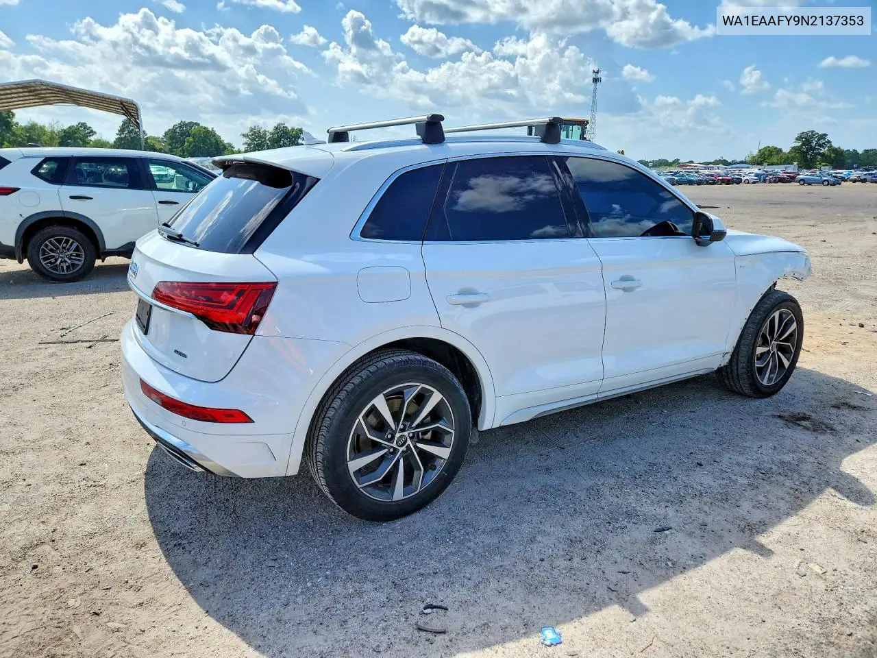 2022 Audi Q5 Premium Plus 45 VIN: WA1EAAFY9N2137353 Lot: 60030576