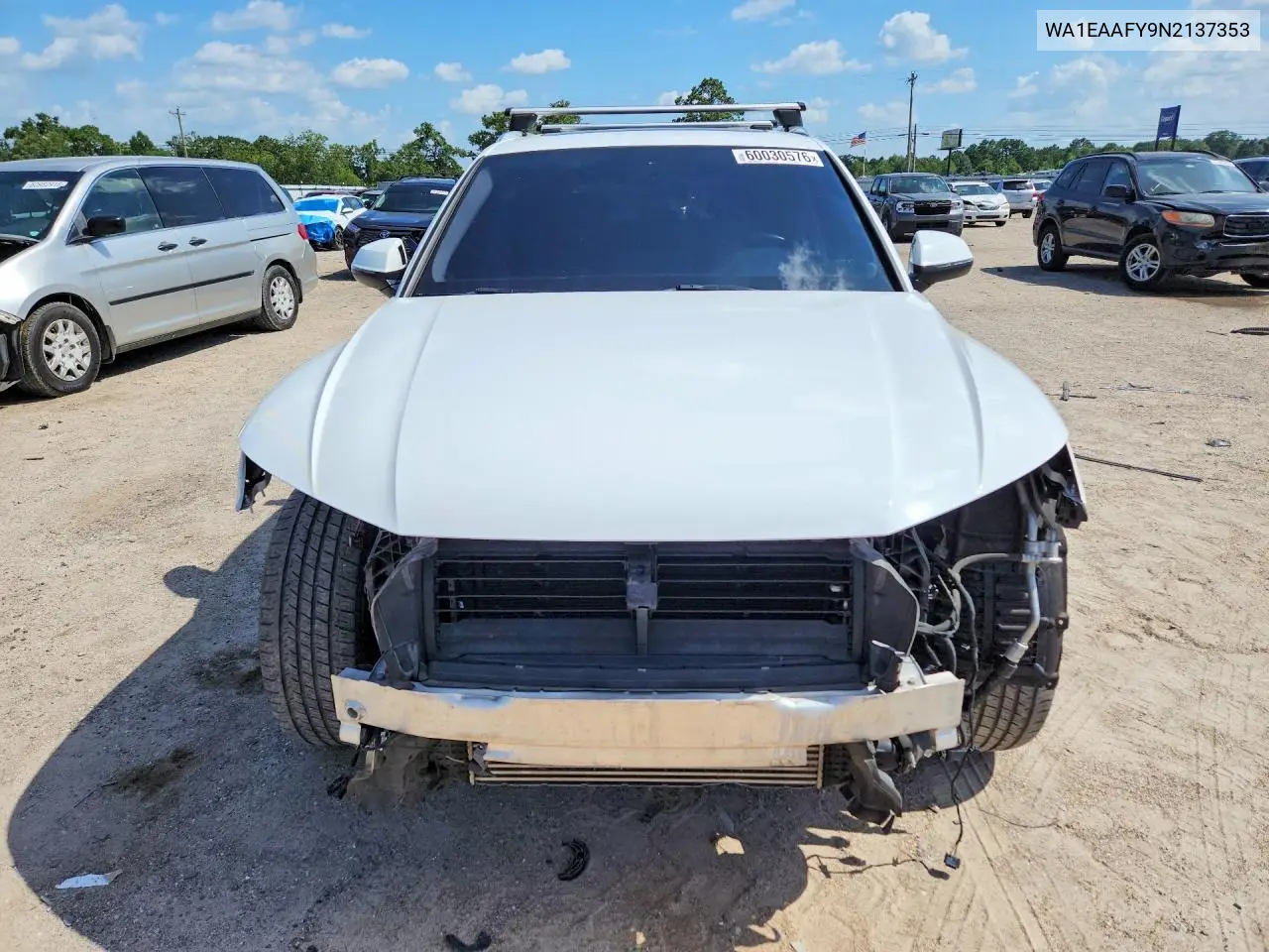 2022 Audi Q5 Premium Plus 45 VIN: WA1EAAFY9N2137353 Lot: 60030576