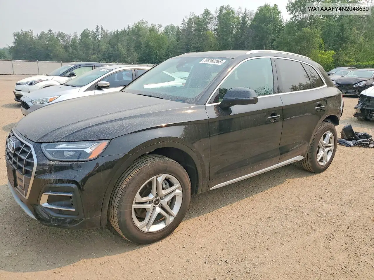 2022 Audi Q5 Komfort 45 VIN: WA1AAAFY4N2048630 Lot: 60250866