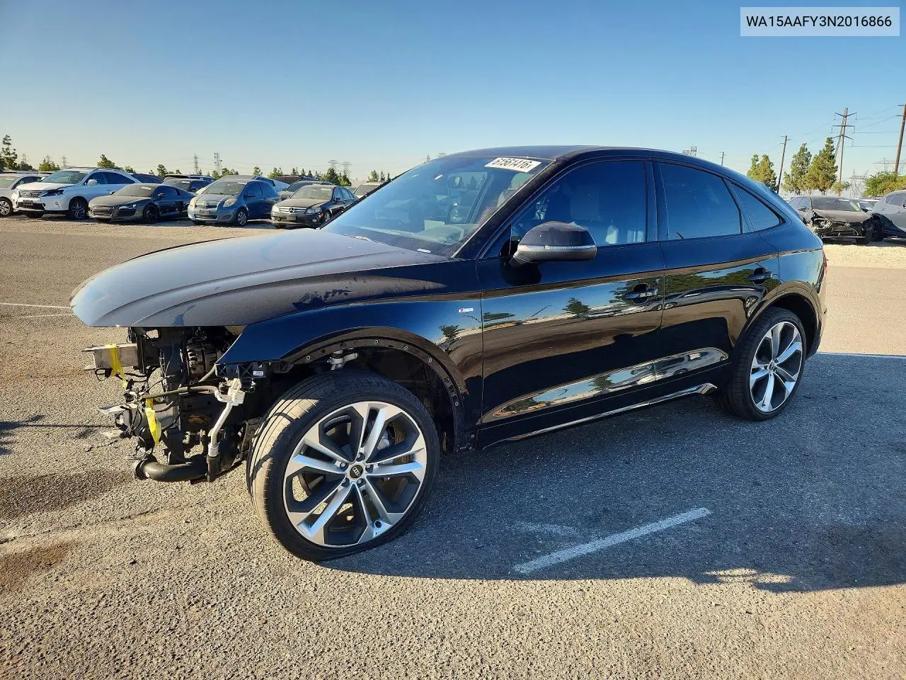 2022 Audi Q5 Sportback Prm Pls 45 VIN: WA15AAFY3N2016866 Lot: 61561416