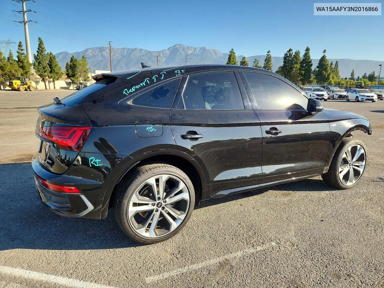 2022 Audi Q5 Sportback Prm Pls 45 VIN: WA15AAFY3N2016866 Lot: 61561416