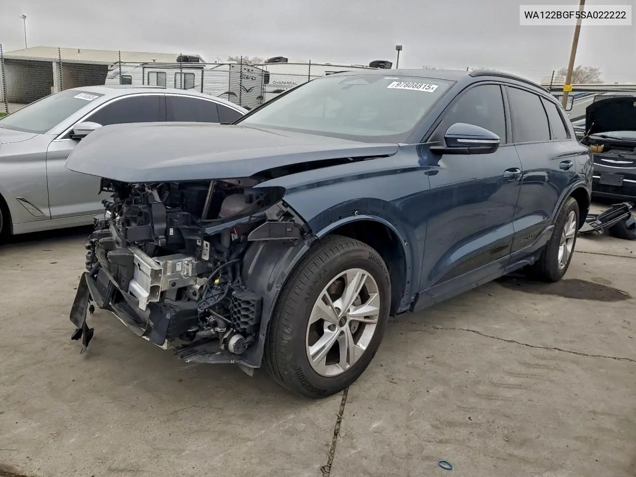 2025 Audi Q6 E-Tron Premium Plus VIN: WA122BGF5SA022222 Lot: 97808815